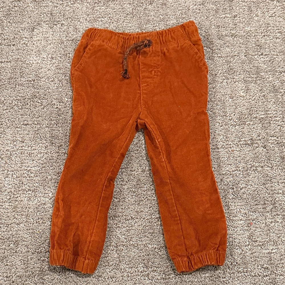Rust Corduroy Jogger Pants Toddler Size 18M